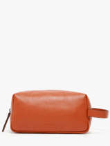 Leather Flandres Toiletry Kit Etrier Orange flandres EFLA920M