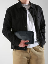 Pochette Homme Flandres Cuir Etrier Bleu flandres EFLA733S-vue-porte