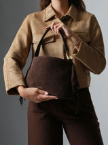 Crossbody Bag Country Leather Etrier Brown country ECOU161M-vue-porte