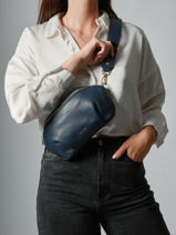 Sac Banane M Tradition Cuir Etrier Bleu tradition ETRA022M-vue-porte