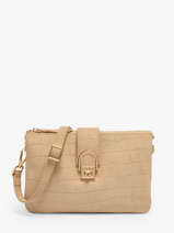 Shoulder Bag Equestre Croco Leather Etrier Beige equestre croco EECQ0143