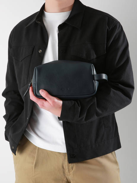 Trousse De Toilette Flandres Cuir Etrier Bleu flandres EFLA920M vue secondaire 1